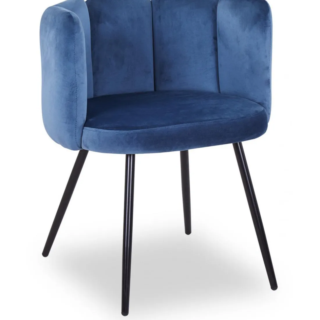 Lot de 2 chaises Velours Bleu CRYSTAL