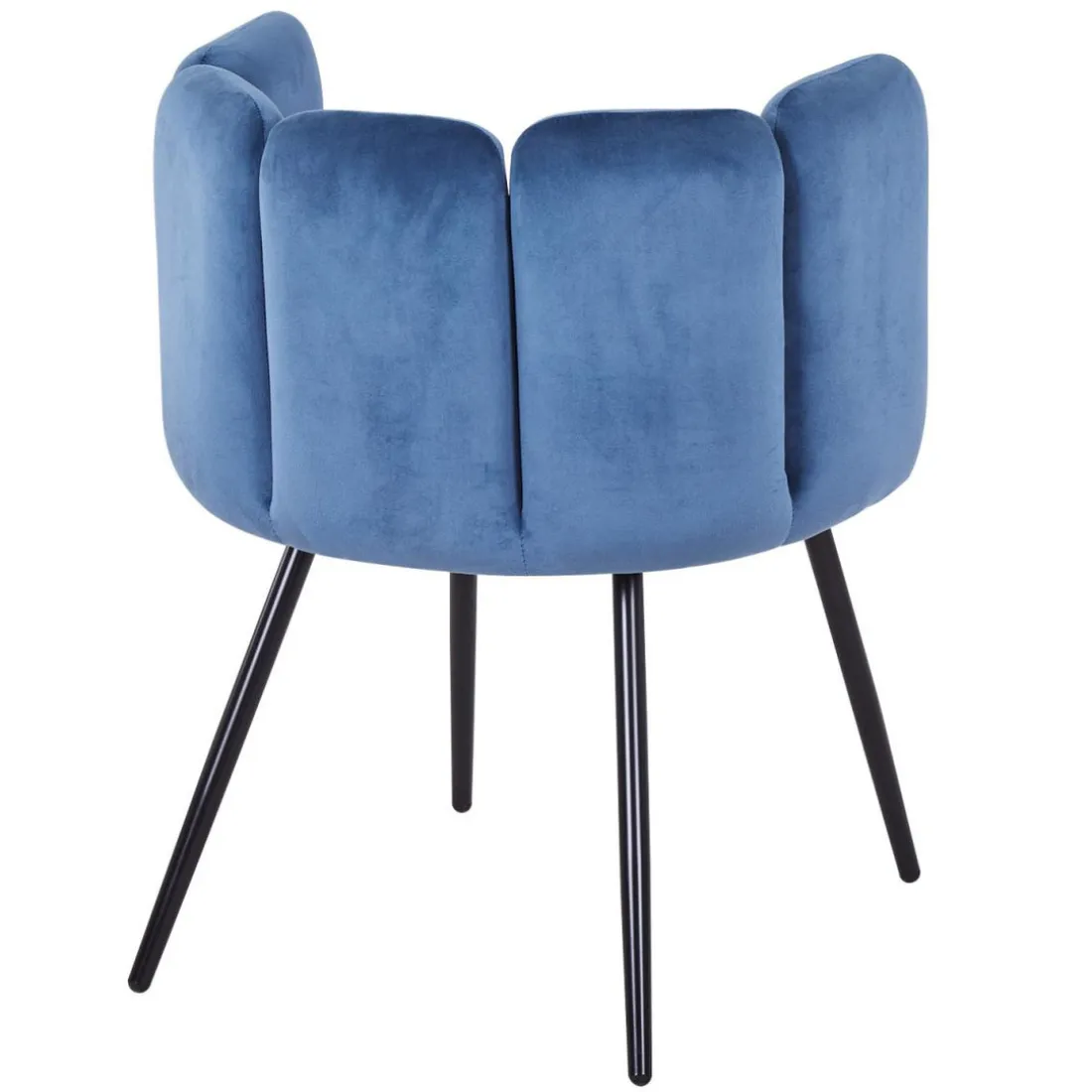 Lot de 2 chaises Velours Bleu CRYSTAL