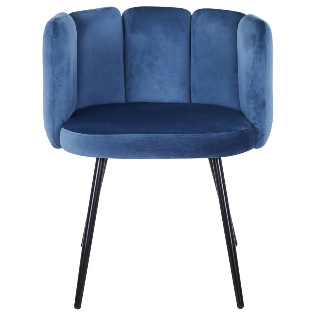 Lot de 2 chaises Velours Bleu CRYSTAL