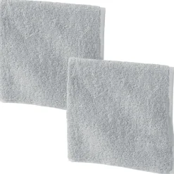 Lot de 2 Essuie-mains carré PRATIK gris Galet