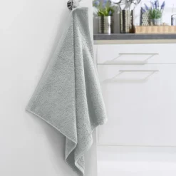 Lot de 2 Essuie-mains carré PRATIK gris Galet