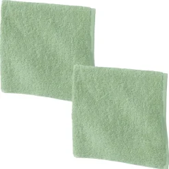 Lot de 2 Essuie-mains carré PRATIK coloré lauréat vert jade
