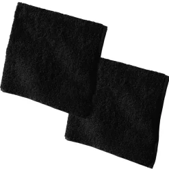 Lot de 2 Essuie-mains carré PRATIK coloré Lauréat noir