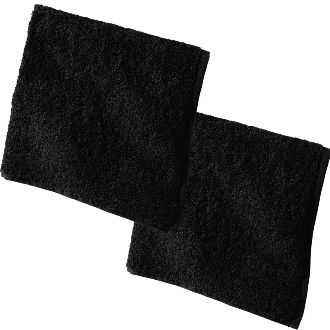 Lot de 2 Essuie-mains carré PRATIK coloré Lauréat noir