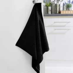 Lot de 2 Essuie-mains carré PRATIK coloré Lauréat noir