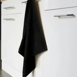 Lot de 2 Essuie-mains carré PRATIK coloré Lauréat noir