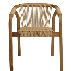 Lot de 2 fauteuils en acacia huilé et cordage synthétique