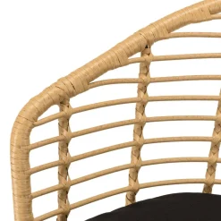 Lot de 2 fauteuils en rotin synthétique couleur naturelle MALO