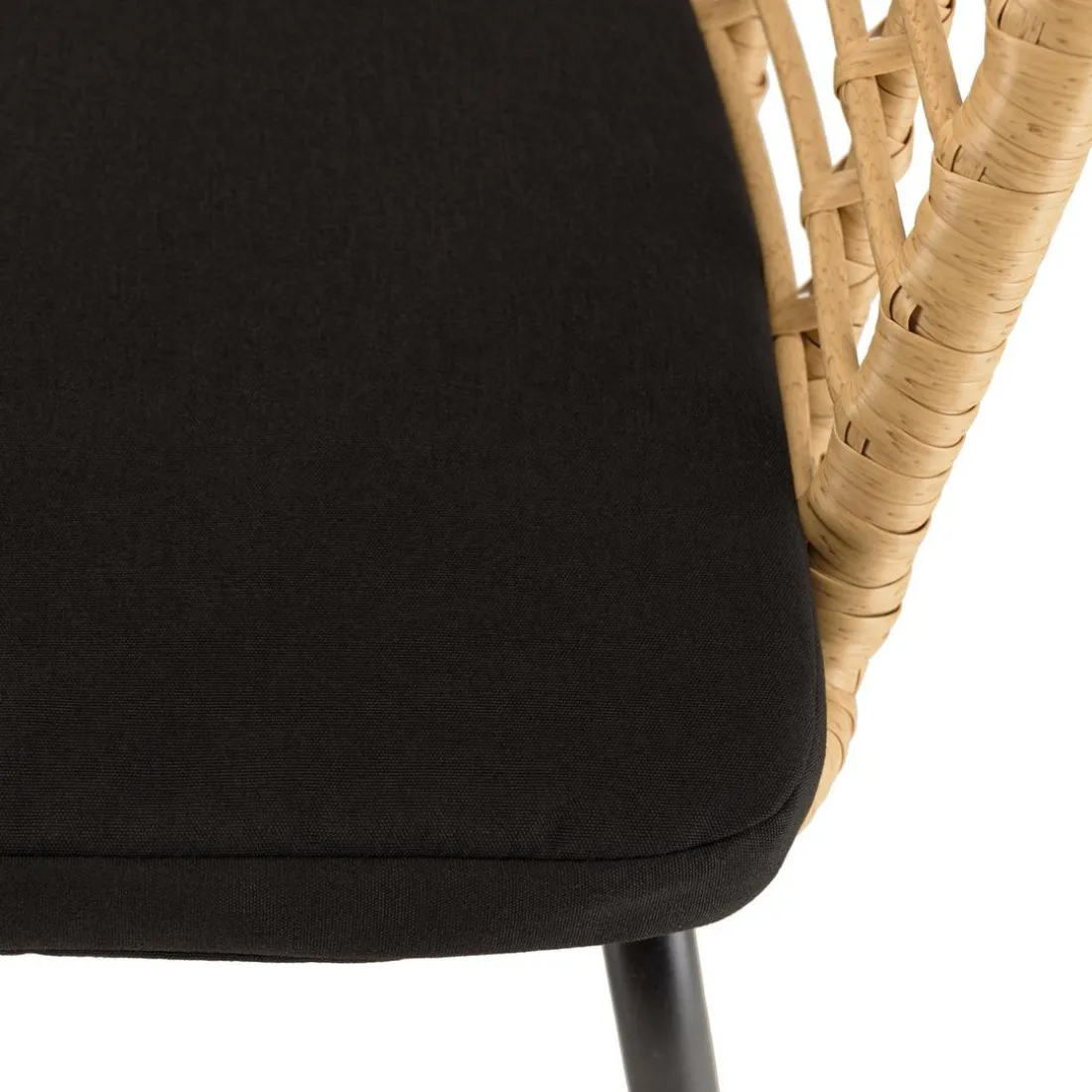 Lot de 2 fauteuils en rotin synthétique couleur naturelle MALO