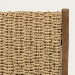 Lot de 2 fauteuils pliants acacia huilé et rotin synthétique VICK