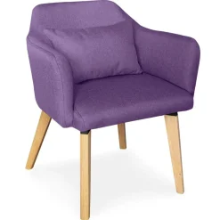 Lot de 2 Fauteuils Scandinaves Violets LAYAL