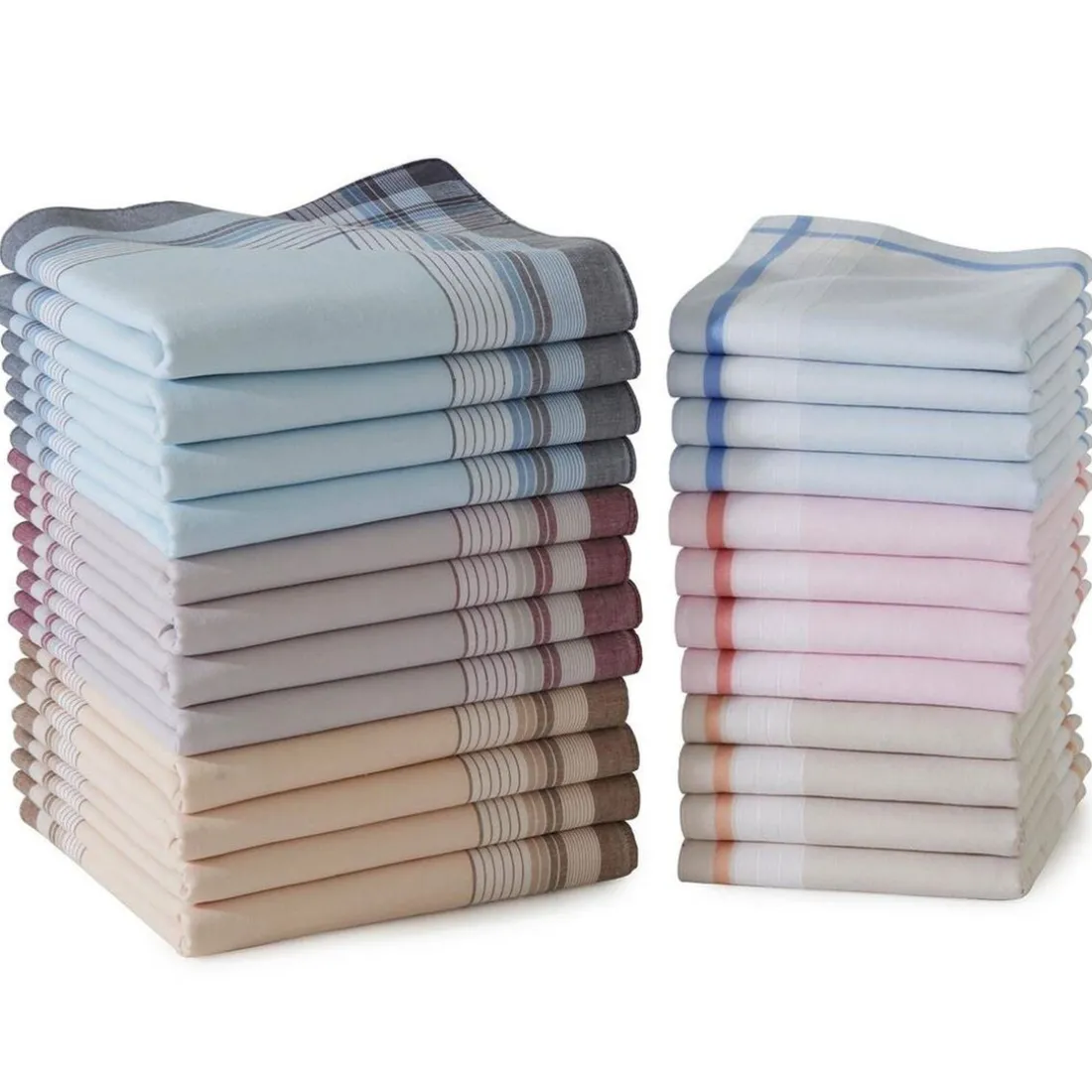 Lot de 12 mouchoirs Homme foncés