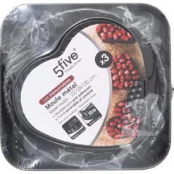 Lot de 3 moules démontables