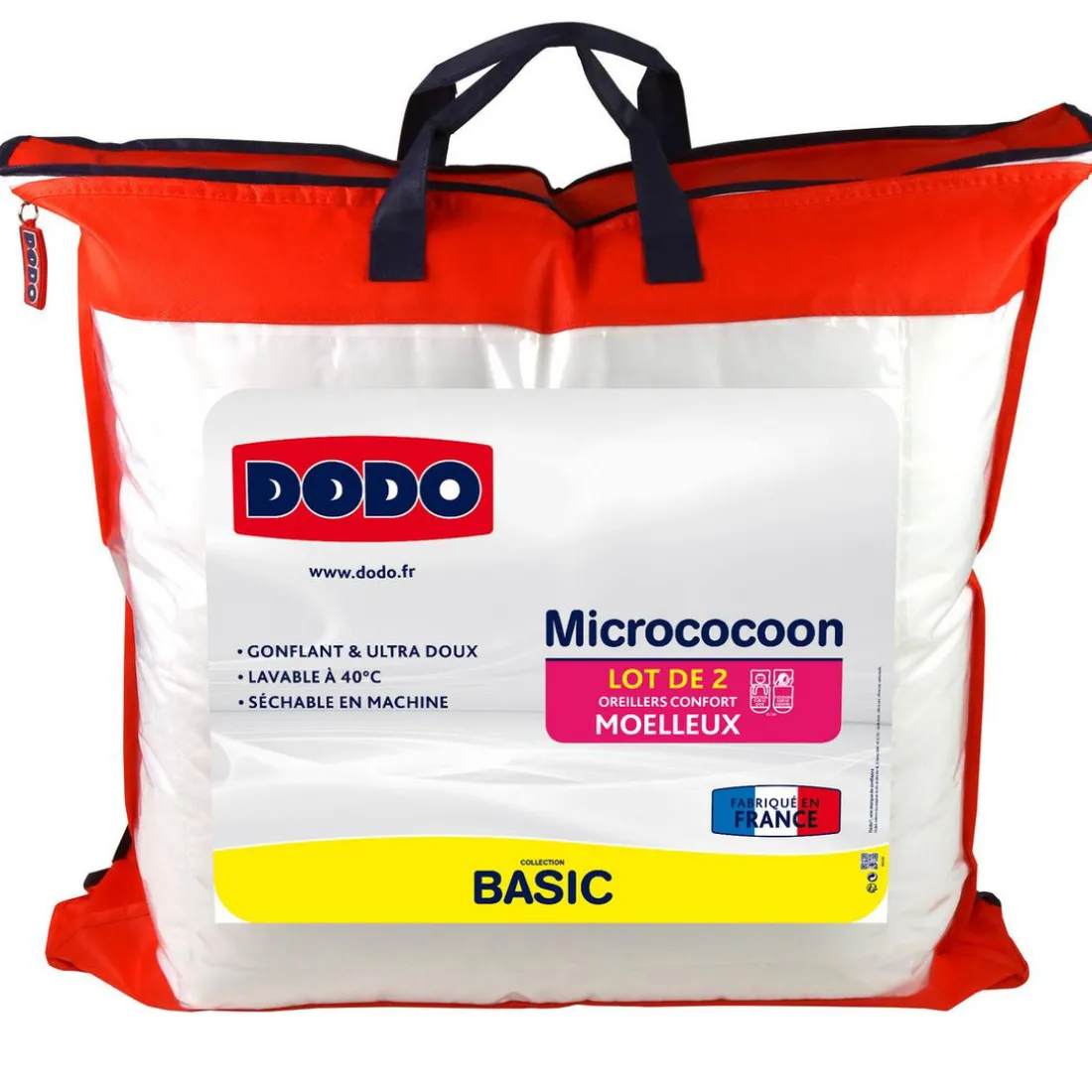 Lot de 2 Oreillers Moelleux Micrococoon