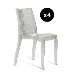 Lot De 4 Sedia Hypnotic Pc Transparente DELPHES