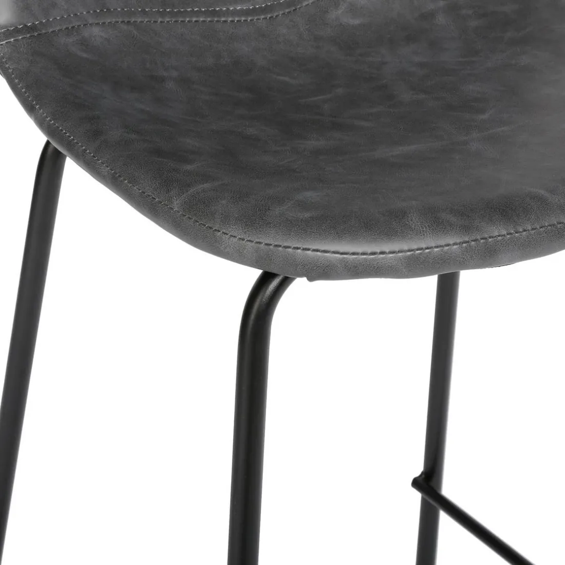 Lot de 2 tabourets de bar gris