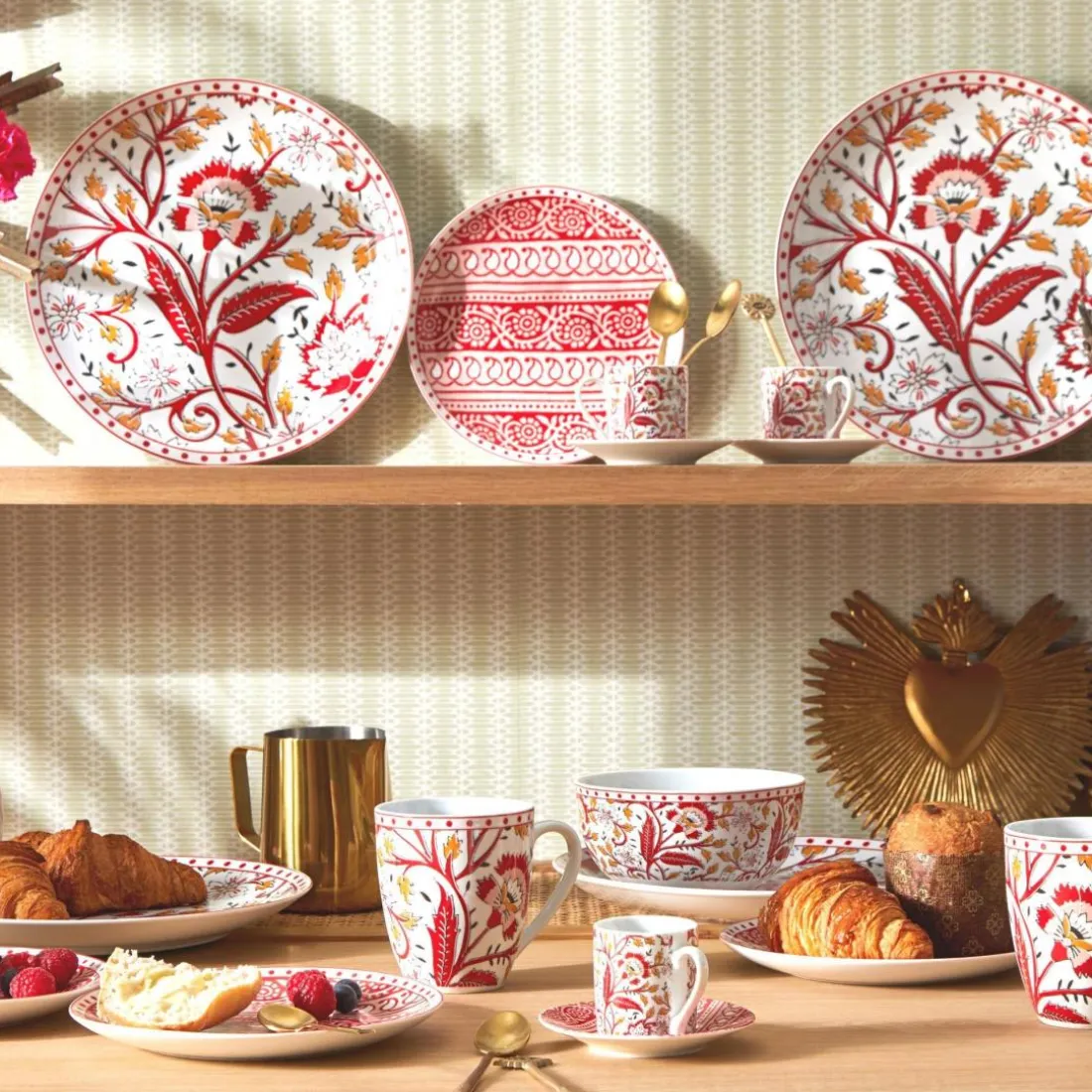 Lot de 4 tasses et sous-tasses vintage MARICA