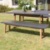 Lot jardin HOUSTON table et 2 bancs HECTOR