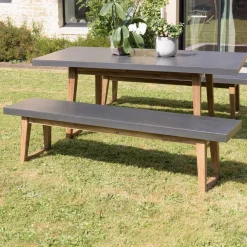 Lot jardin HOUSTON table et 2 bancs HECTOR