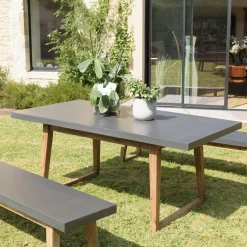 Lot jardin HOUSTON table et 2 bancs HECTOR