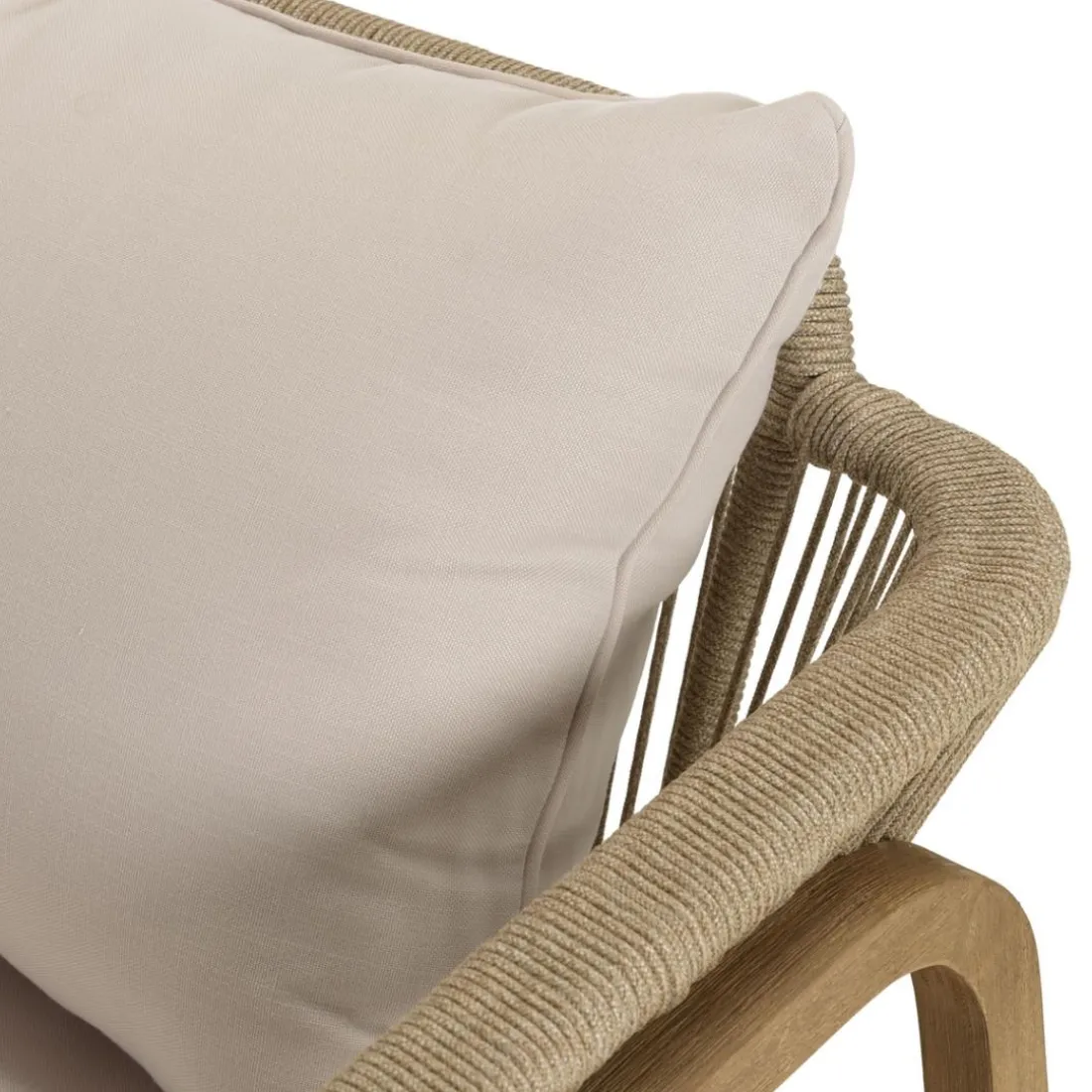 Lot n°1 Salon de jardin 5 p. en acacia beige CELESTIN