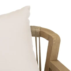 Lot n°3 Salon de jardin acacia beige 6 personnes CELESTIN