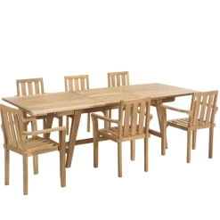 Lot n°151 Salon de jardin en teck 8/10 personnes FUN