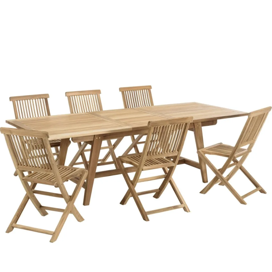 Lot n°149 Salon de jardin en teck 8/10 personnes FUN