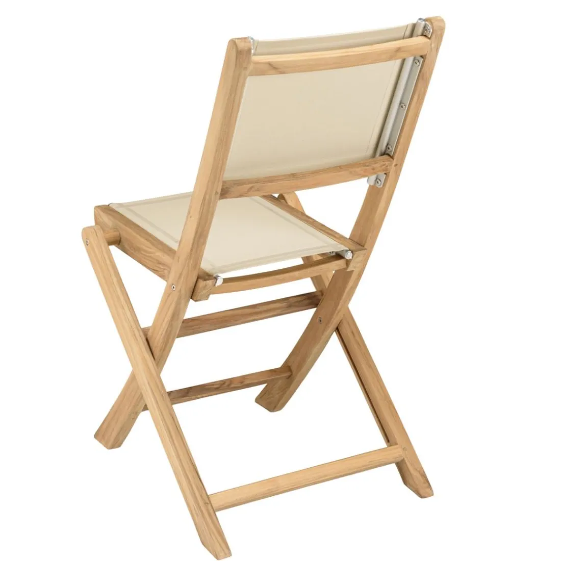 Lot n°167 Salon de jardin en teck et textilène 8/10 personnes