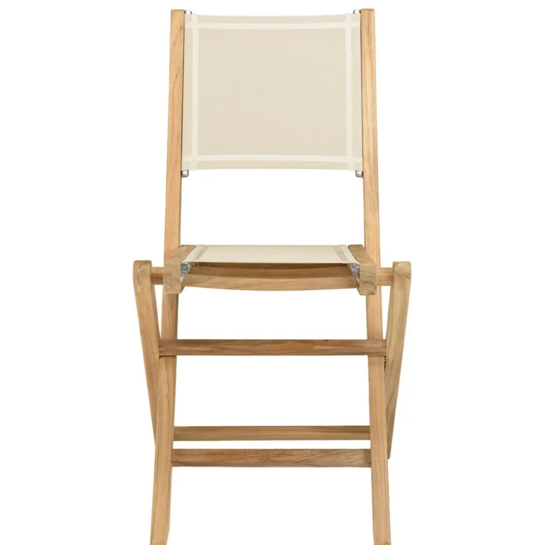 Lot n°163 Salon de jardin en teck et textilène 10/12 personnes