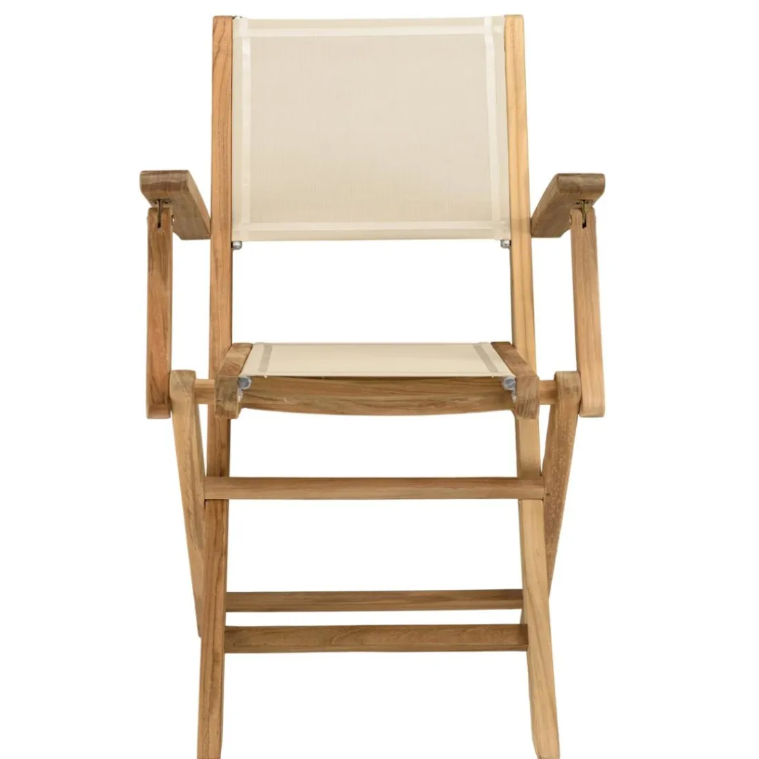 Lot n°163 Salon de jardin en teck et textilène 10/12 personnes