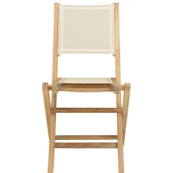 Lot n°158 Salon de jardin en teck et textilène 10/12 personnes