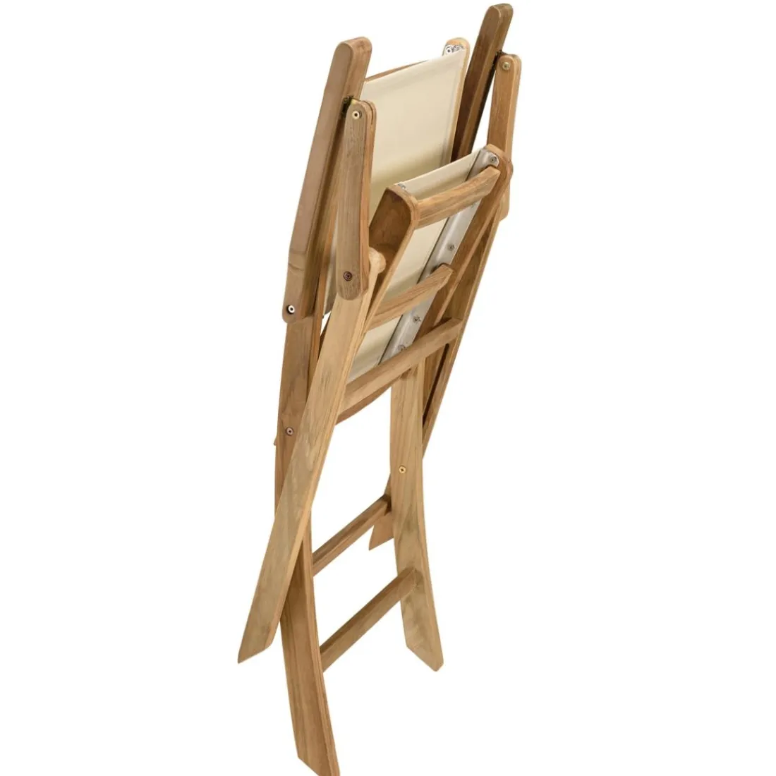 Lot n°160 Salon de jardin en teck et textilène 10/12 personnes