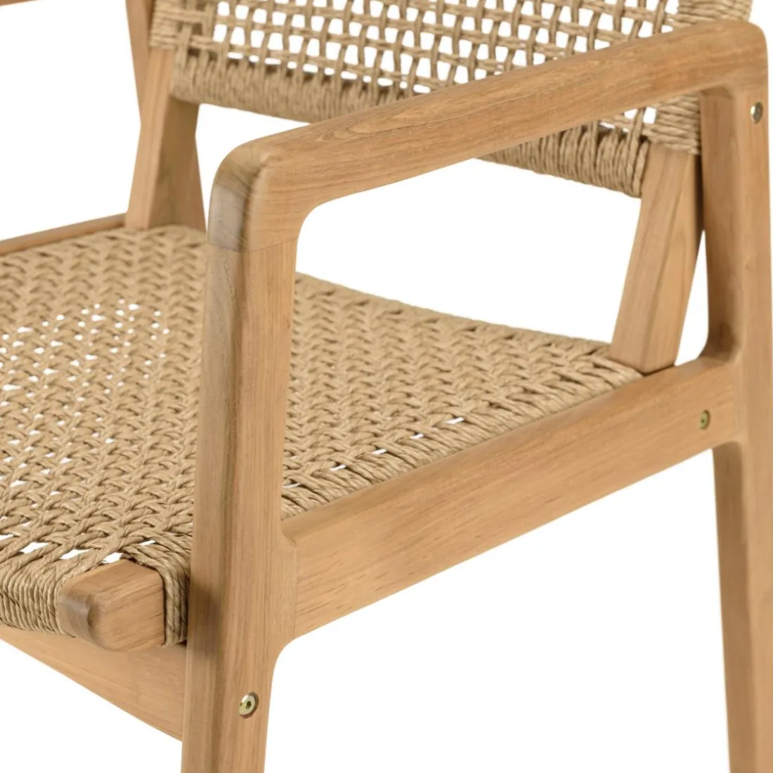 Lot n°29 Salon de jardin teck recyclé rotin synthétique 4 personnes VALERIA