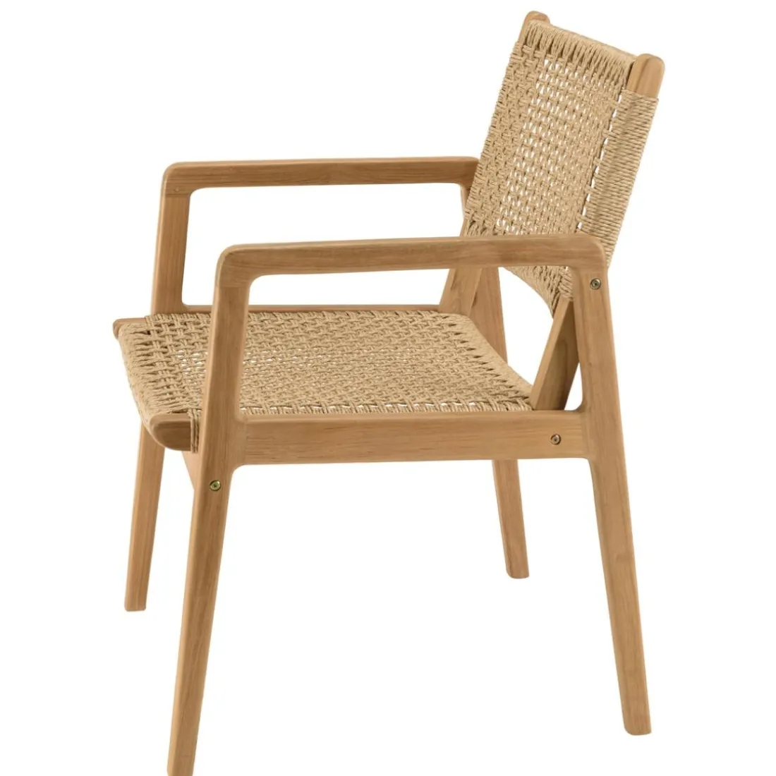 Lot n°10 Salon de jardin teck recyclé rotin synthétique 8 à 10 personnes VALERIA