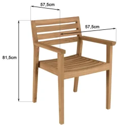 Lot n°5 Salon de jardin teck recyclé et teck 8/10 personnes KALLY