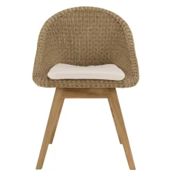 Lot n°27 Salon de jardin teck recyclé et rotin synthétique KALLY