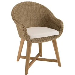 Lot n°17 Salon de jardin teck recyclé et rotin synthétique KALLY