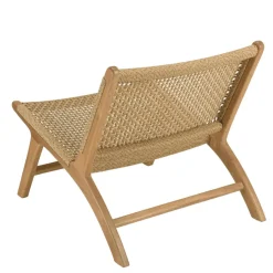 Lot n°34 Salon de jardin teck recyclé rotin synthétique 2 personnes VALERIA