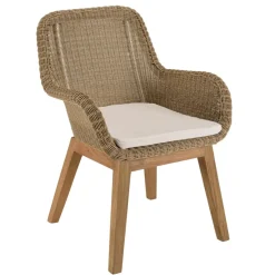 Lot n°11 Salon de jardin teck recyclé rotin synthétique 8/10 personnes KALLY