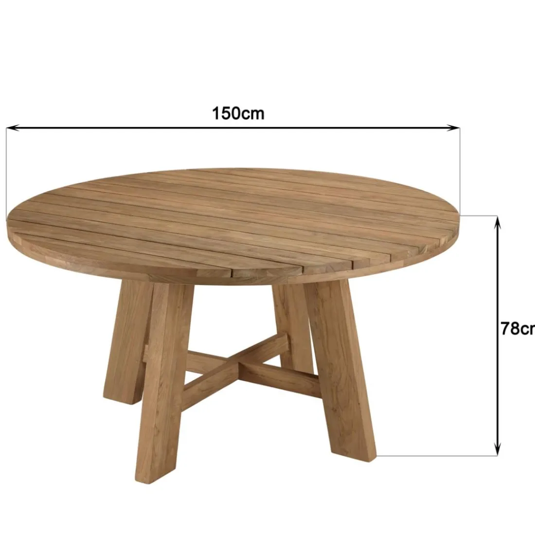 Lot n°28 Salon de jardin teck recyclé et rotin synthétique KALLY