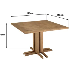 Lot n°25 Salon de jardin teck recyclé et rotin synthétique KALLY