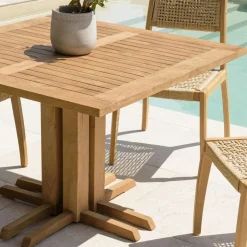 Lot n°25 Salon de jardin teck recyclé et rotin synthétique KALLY