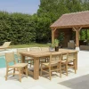 Lot n°12 Salon de jardin teck recyclé rotin synthétique 6 à 8 personnes VALERIA