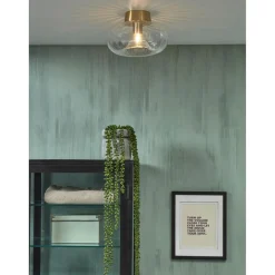 Luminaire de Plafond en Verre Brussells Rond Transparent