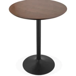 Mange-debout / table haute 'OSTERIA' en bois finition Noyer