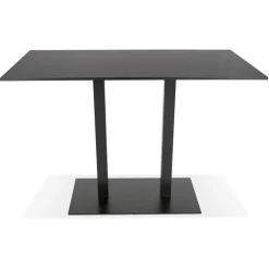 Mange-debout design 'AUSTIN BAR' noir avec pied en métal noir