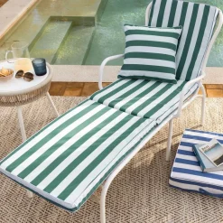 Matelas de sol en polyester PORNIC BAIN 60 x 190 cm vert foncé