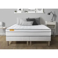 Matelas double sommiers Luxe Ressorts memoire de forme 5 zones de confort MAXI epaisseur
