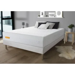 Matelas Memo Bio Mousse a memoire de forme 5 zones de confort Maxi epaisseur Dehoussable